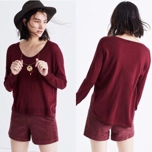 Madewell Northlight Merino Wool Sweater V-neck Lightweight F5570 Women's Sz XS